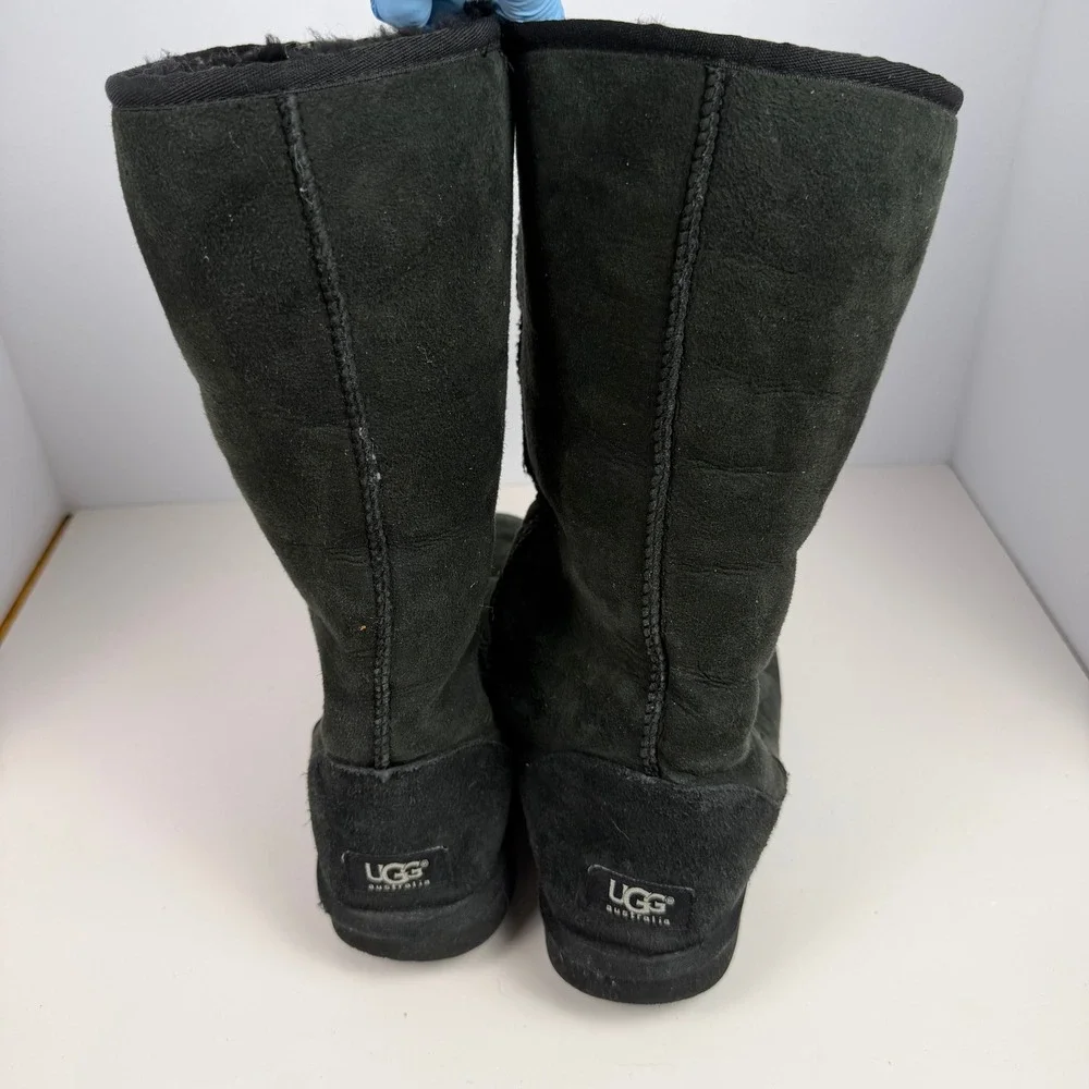 UGG Australia Classic Tall Winter Women Boots Black Sheepskin 5815